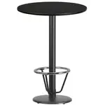 Flash Furniture XU-RD-30-BLKTB-TR18B-3CFR-GG Table