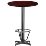 Flash Furniture XU-RD-30-MAHTB-T2222B-3CFR-GG Table