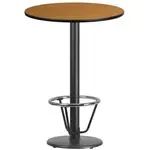 Flash Furniture XU-RD-30-NATTB-TR18B-3CFR-GG Table