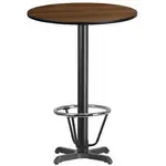 Flash Furniture XU-RD-30-WALTB-T2222B-3CFR-GG Table