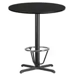 Flash Furniture XU-RD-36-BLKTB-T3030B-3CFR-GG Table