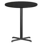 Flash Furniture XU-RD-36-BLKTB-T3030B-GG Table