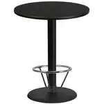 Flash Furniture XU-RD-36-BLKTB-TR24B-4CFR-GG Table