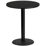 Flash Furniture XU-RD-36-BLKTB-TR24B-GG Table