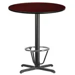 Flash Furniture XU-RD-36-MAHTB-T3030B-3CFR-GG Table