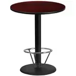 Flash Furniture XU-RD-36-MAHTB-TR24B-4CFR-GG Table