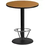 Flash Furniture XU-RD-36-NATTB-TR24B-4CFR-GG Table