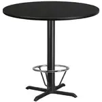 Flash Furniture XU-RD-42-BLKTB-T3333B-4CFR-GG Table