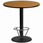 Flash Furniture XU-RD-42-NATTB-TR24B-4CFR-GG Table