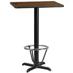 Flash Furniture XU-WALTB-2430-T2222B-3CFR-GG Table