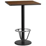 Flash Furniture XU-WALTB-3030-TR18B-3CFR-GG Table