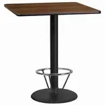 Flash Furniture XU-WALTB-3636-TR24B-4CFR-GG Table