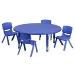 Flash Furniture YU-YCX-0053-2-ROUND-TBL-BLUE-E-GG Preschool Activity Table Set