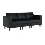 Flash Furniture ZB-8921-3S-BLK-GG Hercules Artemis Reception Sofa