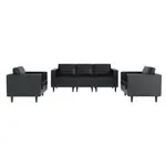 Flash Furniture ZB-8921-SET3-BLK-GG Hercules Artemis Sofa and Chair Set