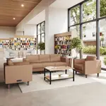 Flash Furniture ZB-8921-SET3-COGNAC-GG Hercules Artemis Sofa and Chair Set