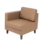 Flash Furniture ZB-8921C-LA-COGNAC-GG Hercules Artemis Left Arm Reception Chair