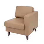 Flash Furniture ZB-8921C-RA-COGNAC-GG Hercules Artemis Right Arm Reception Chair
