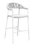 Florida Seating BRP-01 A WHITE-LT GRAY Bar Stool