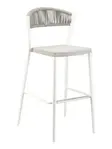 Florida Seating BRP-01 S WHITE-LT GRAY Bar Stool