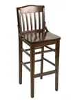 Florida Seating FLS-02B WALNUT- SS Barstool