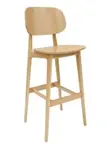Florida Seating FLS-22B NATURAL- UPH SEA-WOOD BACK GR1 Barstool