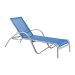 Florida Seating REDINGTON SUNLOUNGER SIL-LT BLUE Redington Sun Lounger