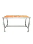Florida Seating TEAK INLAY 36X70 BH BLK-TFT Table