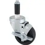 FMP 120-1006 Medium-Duty 3-1/2" Stem Caster with Brake Solid polyolefin hub and wheel