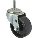 FMP 120-1030 Standard-Duty 3" Threaded Stem Caster Black polyolefin wheel and hub