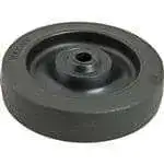 FMP 120-1096 Medium-Duty 5" Caster Wheel with Delrin Bearing Black rubber wheel with plastic hub