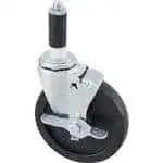 FMP 120-1118 Standard-Duty 5" Stem Caster with Brake Black polyolefin wheel and hub