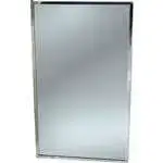 FMP 141-2179 Framed Mirror 30" H x 18" W  stainless steel frame