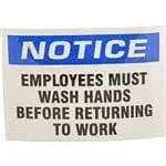 FMP 280-1857 Must Wash Hands Label Sign Pack of 10