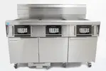 Frymaster 3FQG60T Gas Floor Fryer with Controls and , -