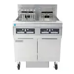 Frymaster FPRE217TC (2) 50 lb. Full Frypots Electric Floor Fryer with CM3.5 Controls and Built-In Filter System, 208/240 Volts