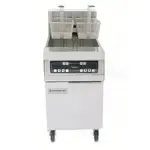 Frymaster FPRE280-21 (2) 80 lb. Full Frypots Electric Floor Fryer with Digital Controls and Built-In Filter System, 208-240/480 Volts