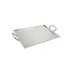 G.E.T. Enterprises SSTPD-1612-MP Stainless Steel Rectangular Market Display Tray - 12" x 16" x 3/8"