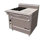 Garland US Range Garland/US Range C0836-17M Commercial Range, 36" W with 2 Burners (1) 18" Front Fired Hot Top and Modular Base - 97,500 BTU