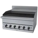 Garland/US Range G36-BRL 36" Gas Countertop Medium Duty Lava Rocks Charbroiler with Manual Control - 90,000 BTU