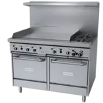 Garland/US Range GF48-2G36LL Restaurant Gas Range, 48" W with 2 (2) Space Saver Ovens (1) 36" Griddle and Manual Controls, - 170,000 BTU
