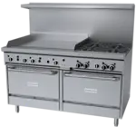 Garland US Range Garland/US Range GF60-4G36RR Restaurant Gas Range, 60" W with 4 Burners (1) 36" Griddle and (2) Standard Ovens - 234,000 BTU