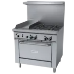 Garland US Range
GFE36-4G12C
Restaurant Gas Range,
with 

and 
-