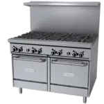 Garland/US Range GFE48-8LL Restaurant Gas Range, 48" W with 8 (2) Space Saver Ovens and Manual Controls, - 272,000 BTU