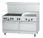 Garland US Range Garland/US Range X60-6G24RS Restaurant Gas Range, 60" W with 6 Burners (1) 24" Griddle and (1) Standard Oven & (1) Storage Base - 253,000 BTU