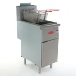 General GFF3-40LP Gas Floor Model Full Pot Fryer with Controls -