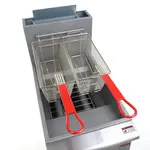 General GFF3-40N Gas Floor Model Full Pot Fryer with Controls -