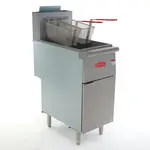 General GFF4-50N Gas Floor Model Full Pot Fryer with Controls -