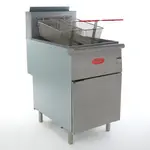 General GFF5-70N Gas Floor Model Full Pot Fryer with Controls -