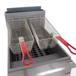 General GFF5-70N Gas Floor Model Full Pot Fryer with Controls -